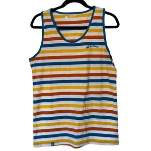 DUTCH BROS STRIPED TANK TOP SIZE LARGE